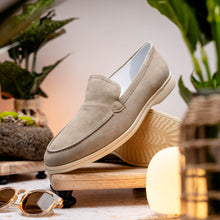 Load image into Gallery viewer, 16-621-BON LIVORNO Sueded Italian Goatskin Loafer Bone
