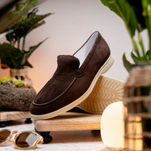 Load image into Gallery viewer, 16-621-MOC LIVORNO Sueded Italian Goatskin Loafer Mocha
