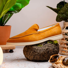 Load image into Gallery viewer, 16-621-CGN LIVORNO Sueded Italian Goatskin Loafer Cognac
