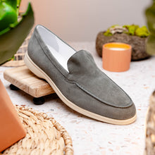 Load image into Gallery viewer, 16-621-GRY LIVORNO Sueded Italian Goatskin Loafer Grey

