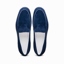 Load image into Gallery viewer, 16-621-NVY LIVORNO Sueded Italian Goatskin Loafer Navy
