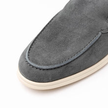 Load image into Gallery viewer, 16-621-GRY LIVORNO Sueded Italian Goatskin Loafer Grey
