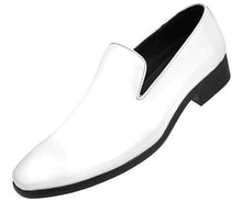Load image into Gallery viewer, Amali Degas White Patent Leather Slip-on Men&#39;s Dress Shoe

