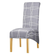 Load image into Gallery viewer, Long Backrest High Elastic Chair Cover European Backrest Seat Cover Home Washable Living Room Restaurant Hotel Party Banquet Dining Chair Cover Stretch Chair Slipcover, Spandex Elastic Removable Washable Chair Seat Covers Protector for Dining Room
