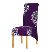Load image into Gallery viewer, Long Backrest High Elastic Chair Cover European Backrest Seat Cover Home Washable Living Room Restaurant Hotel Party Banquet Dining Chair Cover Stretch Chair Slipcover, Spandex Elastic Removable Washable Chair Seat Covers Protector for Dining Room
