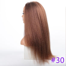 Load image into Gallery viewer, Long Kinky Straight Synthetic Wigs for Black Women Black Brown Blonde Ginger Red White Hair Afro Wigs Synthetic Hair  Wigs For Black Women Cosplay Wigs For Women
