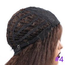 Load image into Gallery viewer, Long Kinky Straight Synthetic Wigs for Black Women Black Brown Blonde Ginger Red White Hair Afro Wigs Synthetic Hair  Wigs For Black Women Cosplay Wigs For Women
