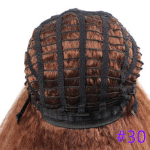 Load image into Gallery viewer, Long Kinky Straight Synthetic Wigs for Black Women Black Brown Blonde Ginger Red White Hair Afro Wigs Synthetic Hair  Wigs For Black Women Cosplay Wigs For Women

