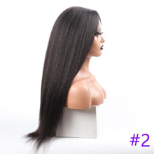 Load image into Gallery viewer, Long Kinky Straight Synthetic Wigs for Black Women Black Brown Blonde Ginger Red White Hair Afro Wigs Synthetic Hair  Wigs For Black Women Cosplay Wigs For Women
