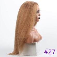 Load image into Gallery viewer, Long Kinky Straight Synthetic Wigs for Black Women Black Brown Blonde Ginger Red White Hair Afro Wigs Synthetic Hair  Wigs For Black Women Cosplay Wigs For Women
