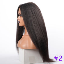 Load image into Gallery viewer, Long Kinky Straight Synthetic Wigs for Black Women Black Brown Blonde Ginger Red White Hair Afro Wigs Synthetic Hair  Wigs For Black Women Cosplay Wigs For Women
