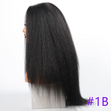 Load image into Gallery viewer, Long Kinky Straight Synthetic Wigs for Black Women Black Brown Blonde Ginger Red White Hair Afro Wigs Synthetic Hair  Wigs For Black Women Cosplay Wigs For Women
