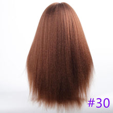 Load image into Gallery viewer, Long Kinky Straight Synthetic Wigs for Black Women Black Brown Blonde Ginger Red White Hair Afro Wigs Synthetic Hair  Wigs For Black Women Cosplay Wigs For Women
