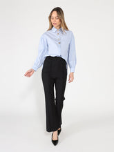Load image into Gallery viewer, Long Puff Sleeve Button Detail Cotton Shirt
