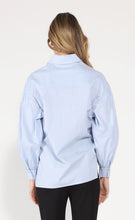 Load image into Gallery viewer, Long Puff Sleeve Button Detail Cotton Shirt
