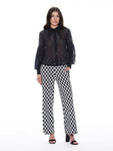 Load image into Gallery viewer, Long Sleeve Button Cuff Eyelet Collared Top
