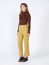 Load image into Gallery viewer, Long Sleeve Mock Neck Flower Applique Top
