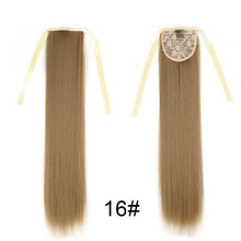 Load image into Gallery viewer, Long Straight Synthetic Hairpiece Ponytail Hair Natural Wrap Around Ponytail Chip in Hair Extensions Pony Tail Wig Synthetic Long Pony Tail Natural Black Comb In Ponytail Hair Pieces For Women
