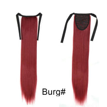 Load image into Gallery viewer, Long Straight Synthetic Hairpiece Ponytail Hair Natural Wrap Around Ponytail Chip in Hair Extensions Pony Tail Wig Synthetic Long Pony Tail Natural Black Comb In Ponytail Hair Pieces For Women
