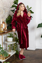 Load image into Gallery viewer, Women’s Plush Hooded Robe - Spa-Worthy Comfort at Home
