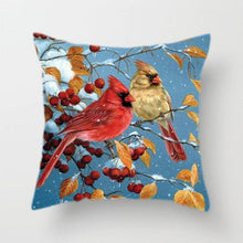 Load image into Gallery viewer, Lovely Bird Polyester Cotton Cushion Cover Bird On The Tree Accent Decorative Throw Pillow Case Hand Painted Cushion Cover Cute Bird Pillow Shells Flower Pattern Pillow Covers Decorative For Sofa Bed Living Room Luxury New Stylish Pillows 45x45cm
