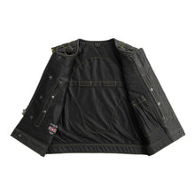 Load image into Gallery viewer, Lowside Hornet Perforated Men's Club Style Leather Vest
