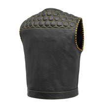 Load image into Gallery viewer, Lowside Hornet Perforated Men's Club Style Leather Vest
