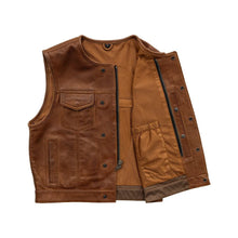 Load image into Gallery viewer, Lowside Men's Perforated Motorcycle Leather Vest
