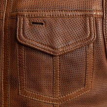 Load image into Gallery viewer, Lowside Men's Perforated Motorcycle Leather Vest
