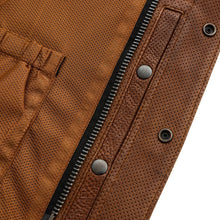 Load image into Gallery viewer, Lowside Men's Perforated Motorcycle Leather Vest
