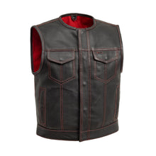 Load image into Gallery viewer, Lowside Men's Perforated Motorcycle Leather Vest
