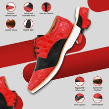 Load image into Gallery viewer, Lucky mens oxford croco lizard print casual shoes
