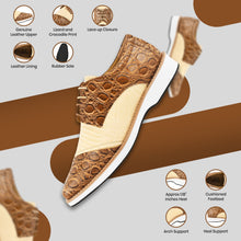 Load image into Gallery viewer, Lucky mens oxford croco lizard print casual shoes
