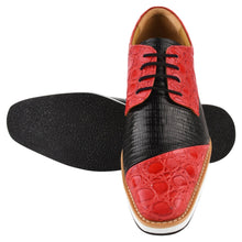 Load image into Gallery viewer, Lucky mens oxford croco lizard print casual shoes
