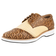 Load image into Gallery viewer, Lucky mens oxford croco lizard print casual shoes
