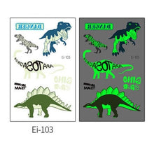 Load image into Gallery viewer, Luminous Tattoo Stickers Temporary Animal Tattoos Glow Paste on Face Arm Leg Fluorescent Waterproof Fake Tattoo For Kids Girls
