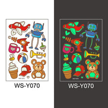 Load image into Gallery viewer, Luminous Tattoo Stickers Temporary Animal Tattoos Glow Paste on Face Arm Leg Fluorescent Waterproof Fake Tattoo For Kids Girls
