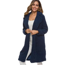 Load image into Gallery viewer, Luxurious Autumn Winter Jacket Female Coat Solid Color Fleece Coats Casual Outerwear Warm Soft Cardigan Fur Jackets For Female Clothes
