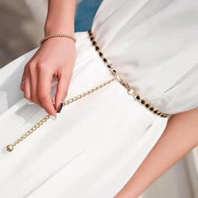 Load image into Gallery viewer, Luxurious Metal Adjustable Thin Strap Body Link Belts For Women Fashion Long Tassel Belly Metal Chain Waistbands For Women
