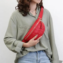 Load image into Gallery viewer, Luxurious Women PU Leather Waist Bags Waterproof Belt Bag Cross Body Fanny Pack Travel Bum Bag
