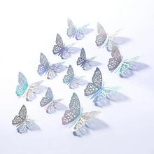 Load image into Gallery viewer, Luxury 3D Wall Stunning 12Pcs 4D Hollow Butterfly Wall Sticker Home Decoration Wall Stickers wedding Party Wedding Decors Butterfly Kids Room Decors
