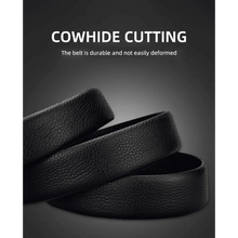 Load image into Gallery viewer, Luxury Automatic Black Genuine Leather Business Belt For Men New Fashion High Quality Black Belts
