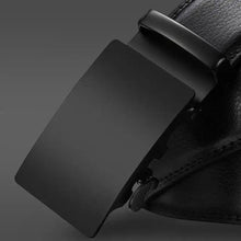 Load image into Gallery viewer, Luxury Automatic Black Genuine Leather Business Belt For Men New Fashion High Quality Black Belts
