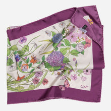 Load image into Gallery viewer, Flora - Silk Foulard - Berry
