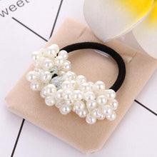 Load image into Gallery viewer, Luxury Big Elegant White Pearl Hair Ties Beads Girls Scrunchies Rubber Bands Ponytail Holders Hair Accessories Elastic Hair Band Ponytail Holder Accessories for Women
