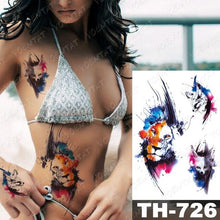 Load image into Gallery viewer, Luxury Big Waterproof Temporary Sticker Tattoo Large Flowers And Animals Body Tattos For Womens
