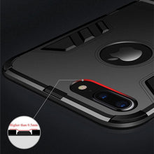 Load image into Gallery viewer, Luxury Black Cool Armor Case For iPhone 8 7 6 6S Plus 5 5s Shockproof Case For iPhone X XS MAX XR Stand Cover Case  Heavy Duty Shockproof Armor Dual Layer Protection Back Case Cover
