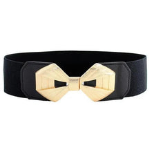 Load image into Gallery viewer, Luxury Black Elastic Women Belt Unique Belt Stretch Waistband Stylish Women Vintage Waist Belts
