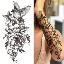 Load image into Gallery viewer, Luxury Black Forest Tiger Wolf Tattoo Sticker Temporary Tattoo Animals Colorful Big Tattoo Stickers For Mens Womens
