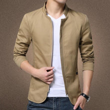 Load image into Gallery viewer, Luxury Black Mens Jacket Fashion Jacket Men Slim Fit Business Casual Male Jackets Warm Outdoor Men's Lightweight Cotton Jacket Elegant Slim Men Solid Color Clothing
